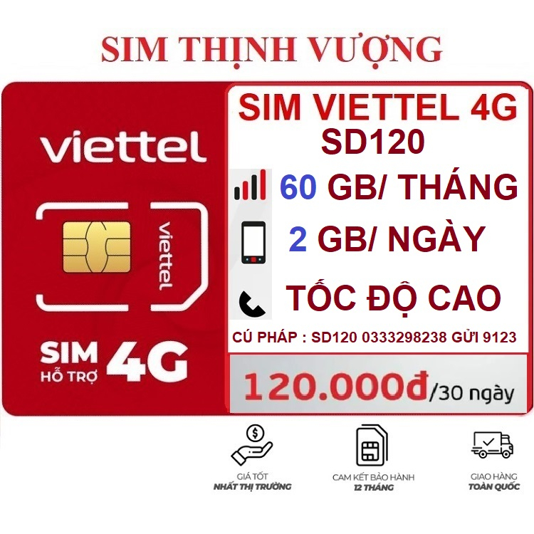 SIM Viettel 4G Umax50N - SD70 - SD90 - SD120 - V90B - MXH100 - MOBI A50 | Nghe Gọi Vào Mạng Tốc Độ Cao