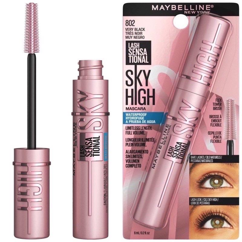 Mascara chuốt mi dày dài cong Maybelline Sky High
