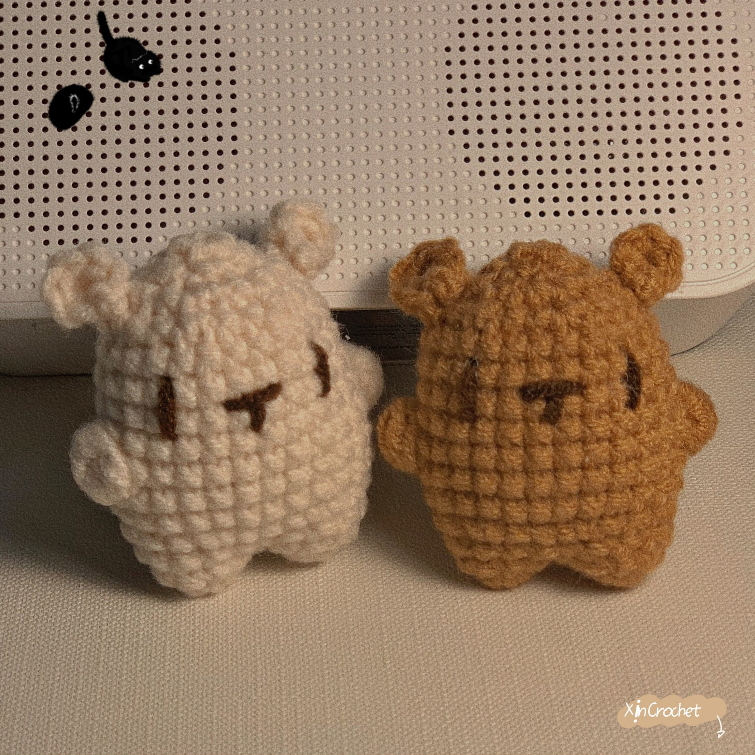 Móc khóa len gấu tooth beary mini handmade siêu đáng yêu