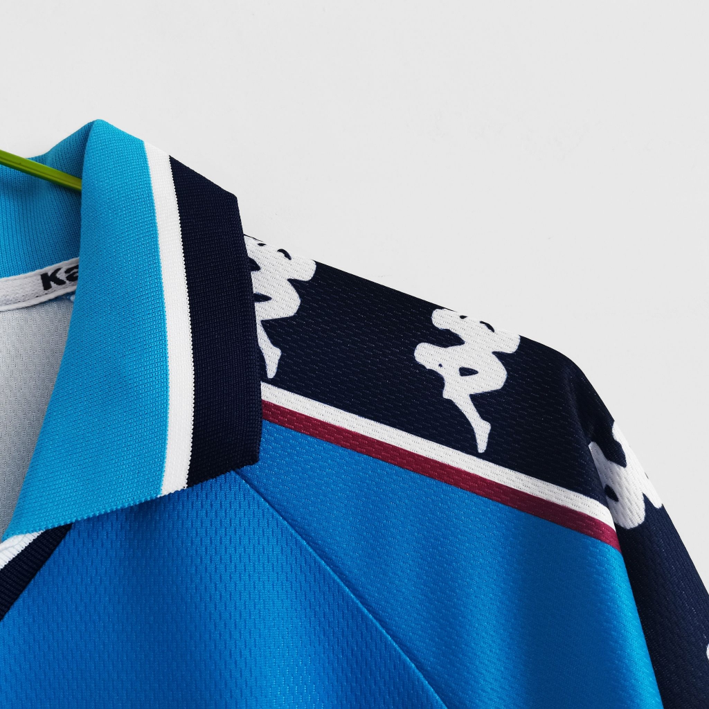 Áo bóng đá retro mc 1997 vải Cotton Polyester thời trang blockcore