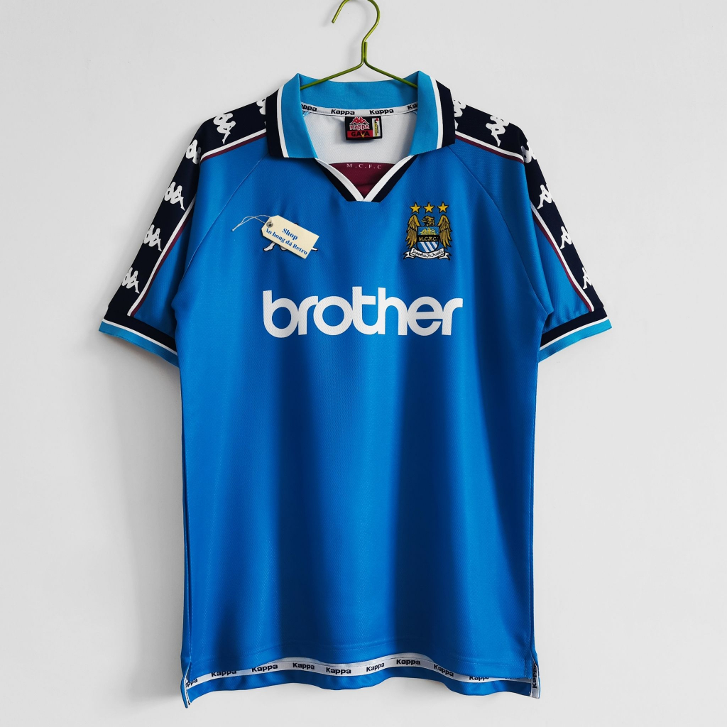 Áo bóng đá retro mc 1997 vải Cotton Polyester thời trang blockcore