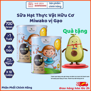 [Tặng Quà] Sữa Công Thức Thực Vật Hữu Cơ MIWAKO Vị Gạo Hộp 700g x 2 hộp (1.4kg) - Nhà sách Montessori