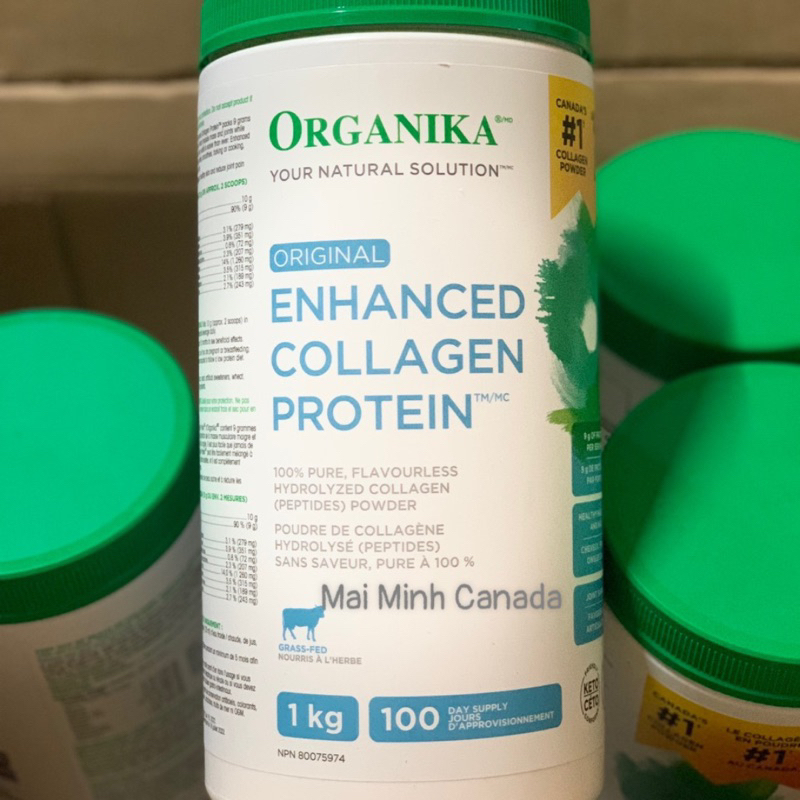 Bột uống Enhanced Collagen Protein Organika Vị Original và Chocolate Date 12/2025