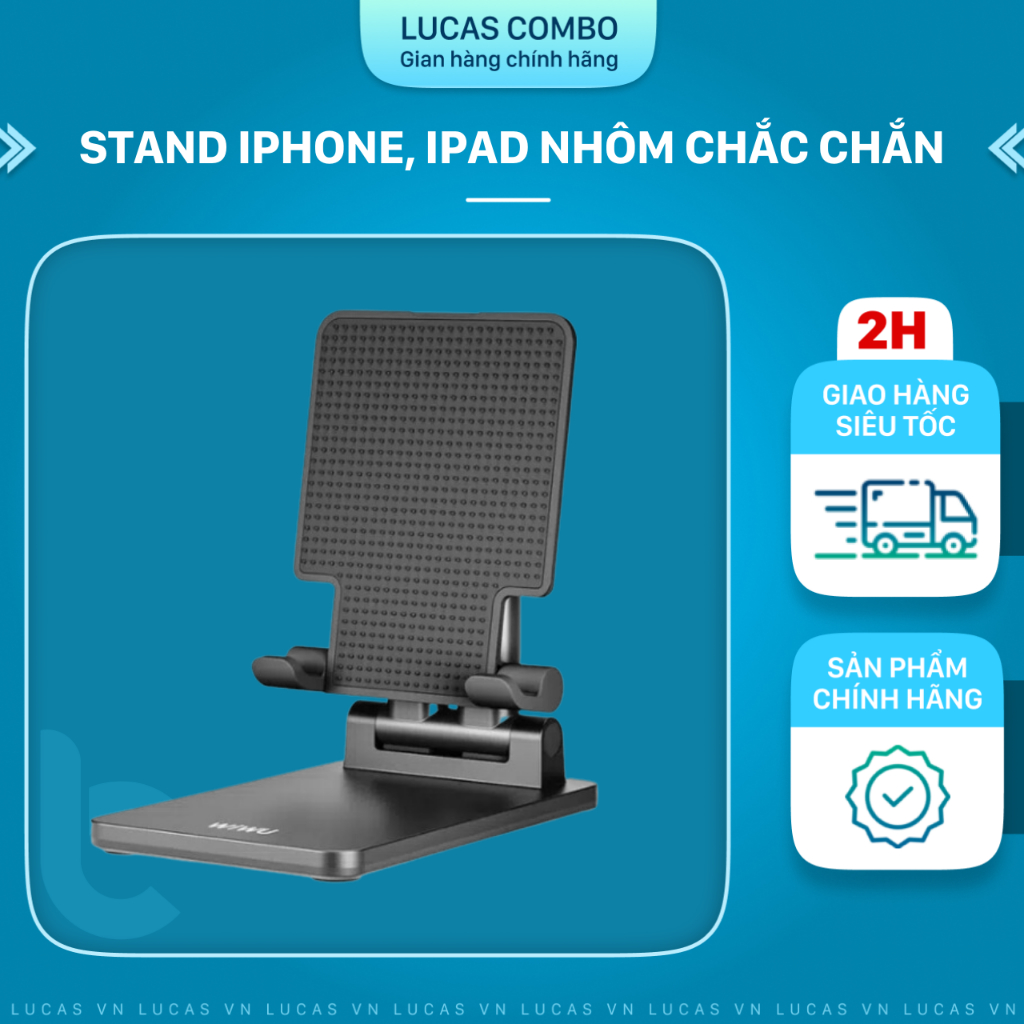 Stand/Giá Đỡ Kê Điện Thoại, Máy Tính Bảng, iPhone, iPad, Macbook WIWU ZM104 Nhôm Tĩnh Điện Bền Màu, Có Thể Gấp Gọn