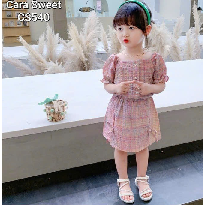 Sét bộ xinh tông màu dễ thương cho bé 3-9 tuổi  nhà mộc baby b163