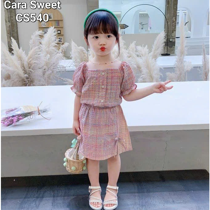 Sét bộ xinh tông màu dễ thương cho bé 3-9 tuổi  nhà mộc baby b163