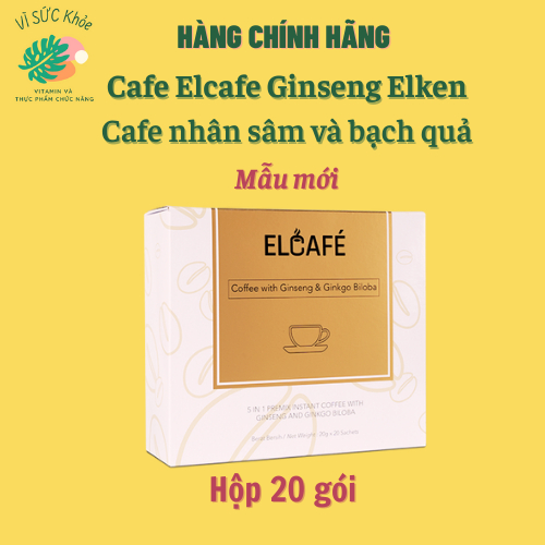Cà phê hòa tan Elcafe Elken - Cafein nhân sâm và bạch quả