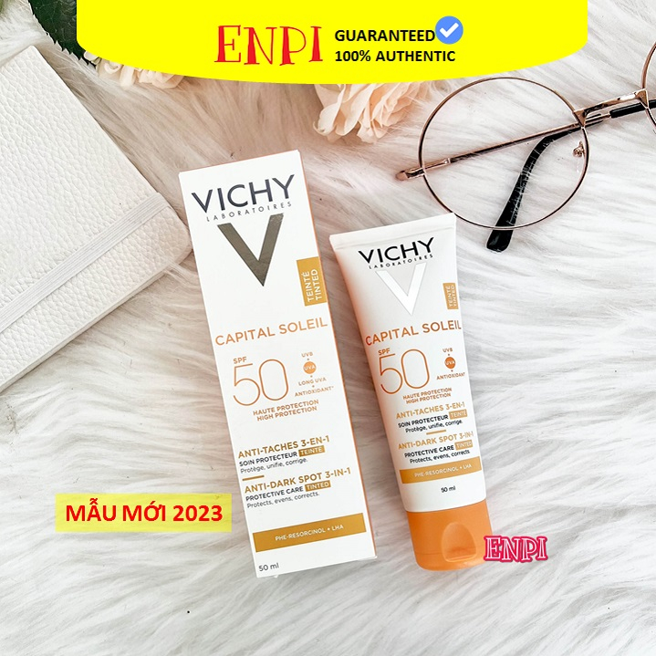 Kem chống nắng giảm thâm nám Vichy Capital Soleil Anti-Dark Spot 3-In-1 SPF 50