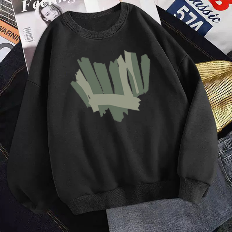 Áo Sweater Trái tim mặt cười áo đôi nam nữ Áo nỉ cặp đôi cotton dày dặn trẻ trung đen trắng Salute