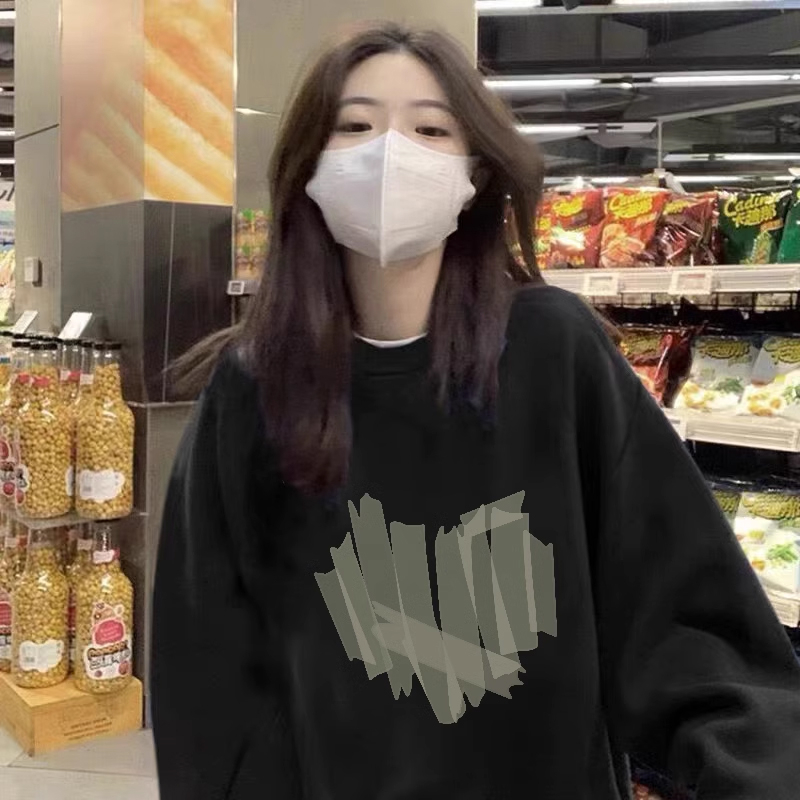 Áo Sweater Trái tim mặt cười áo đôi nam nữ Áo nỉ cặp đôi cotton dày dặn trẻ trung đen trắng Salute