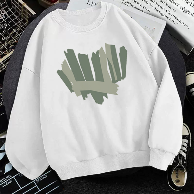 Áo Sweater Trái tim mặt cười áo đôi nam nữ Áo nỉ cặp đôi cotton dày dặn trẻ trung đen trắng Salute