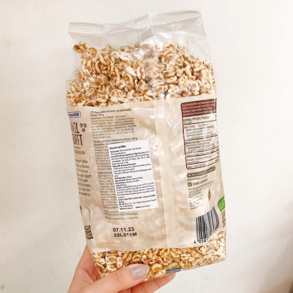 Bỏng lúa mì hữu cơ Dmbio 300g