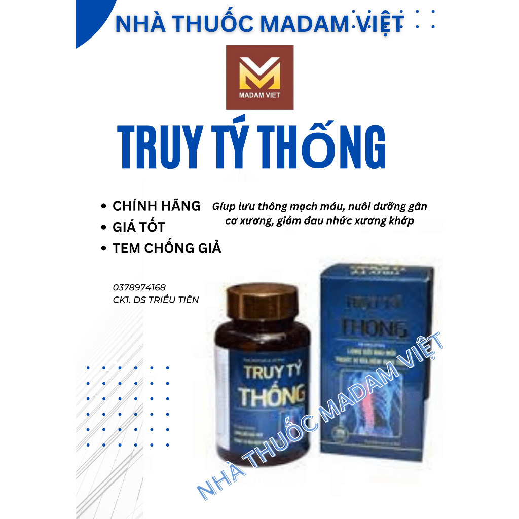 TRUY TÝ THỐNG MEOTIS - THỰC PHẨM CHỨC NĂNG HỖ TRỢ ĐIỀU TRỊ ĐAU NHỨC XƯƠNG KHỚP ( 100 viên )