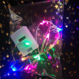 Dây đèn led trang trí fairylight đom đóm có sẵn pin dài 2m