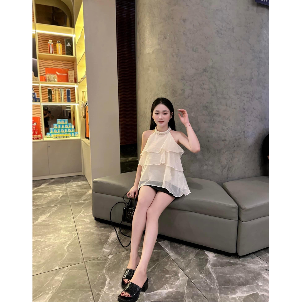 Áo yếm đũi nhăn hai lớp bani