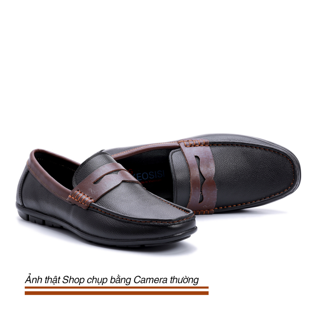 Giày lười nam da bò HG02 đế bệt cao cấp lịch sự Hộp đựng sang trọng KEOSISI Bảo hành 12 tháng