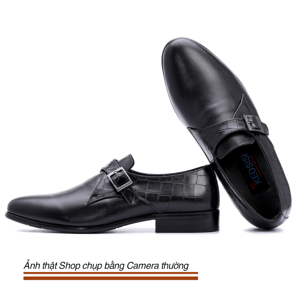 Giày da nam đế Phíp cao cấp dáng Oxford OF01 da bò thật hàng hiệu công sở Hộp đựng sang trọng KEOSISI Bảo hành 12 tháng