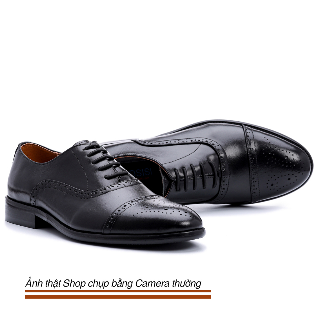 Giày da nam Oxford công sở OF02 đế phíp da bò thật cao cấp Hộp đựng sang trọng KEOSISI Bảo hành 12 tháng