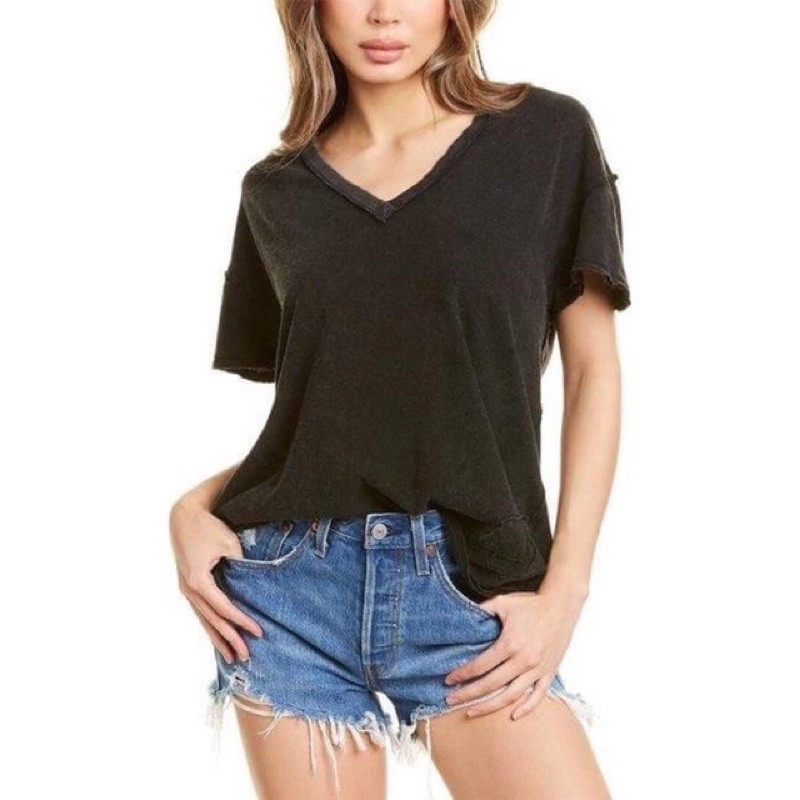 Áo phông cổ tim free people xuất xịn