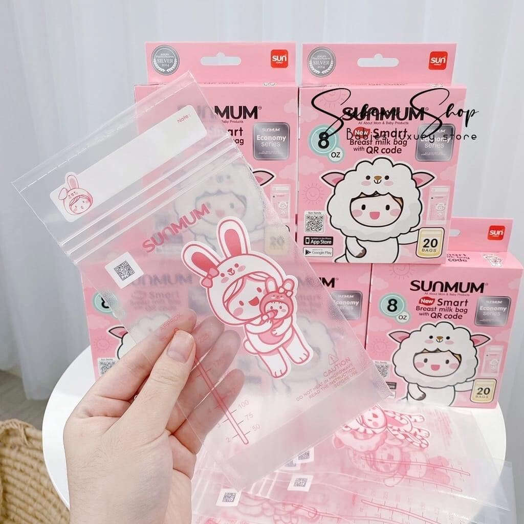 Lẻ 1 túi trữ sữa Sunmum, Sami, Kichi 2 khóa zip dung tích 150ml, 250ml BQSHOP