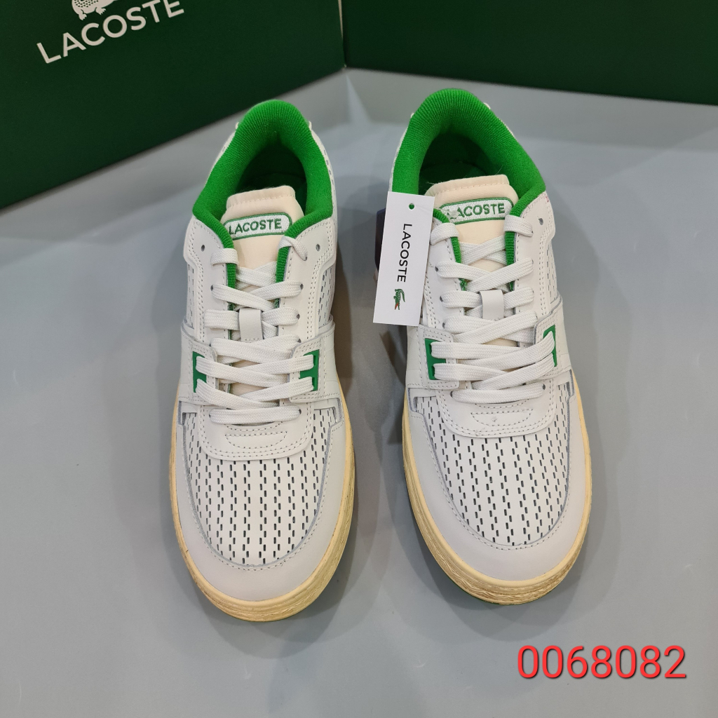Giày nam Lacoste L001 123 Leather Heel Pop – Trắng/Xanh