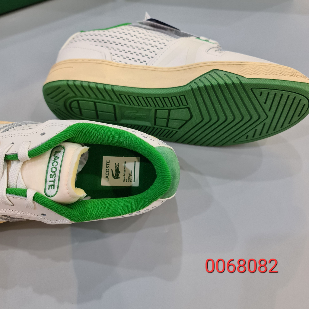 Giày nam Lacoste L001 123 Leather Heel Pop – Trắng/Xanh