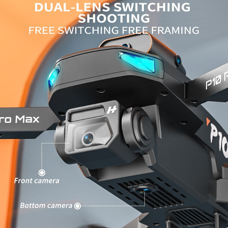 ⚡️ 𝙁𝙧𝙚𝙚 𝙎𝙝𝙞𝙥 ⚡️ Máy bay không người lái mini Flycam P10 Pro với camera kép 8K Wifi FPV 4 mặt Tránh chướng ngại vật | BigBuy360 - bigbuy360.vn