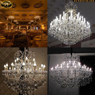 Đèn chùm phale nến tân cổ điển thả sảnh, hội trường khách sạn nhà hàng phong cách bắc âu hiện đại phale k9 c DT LIght