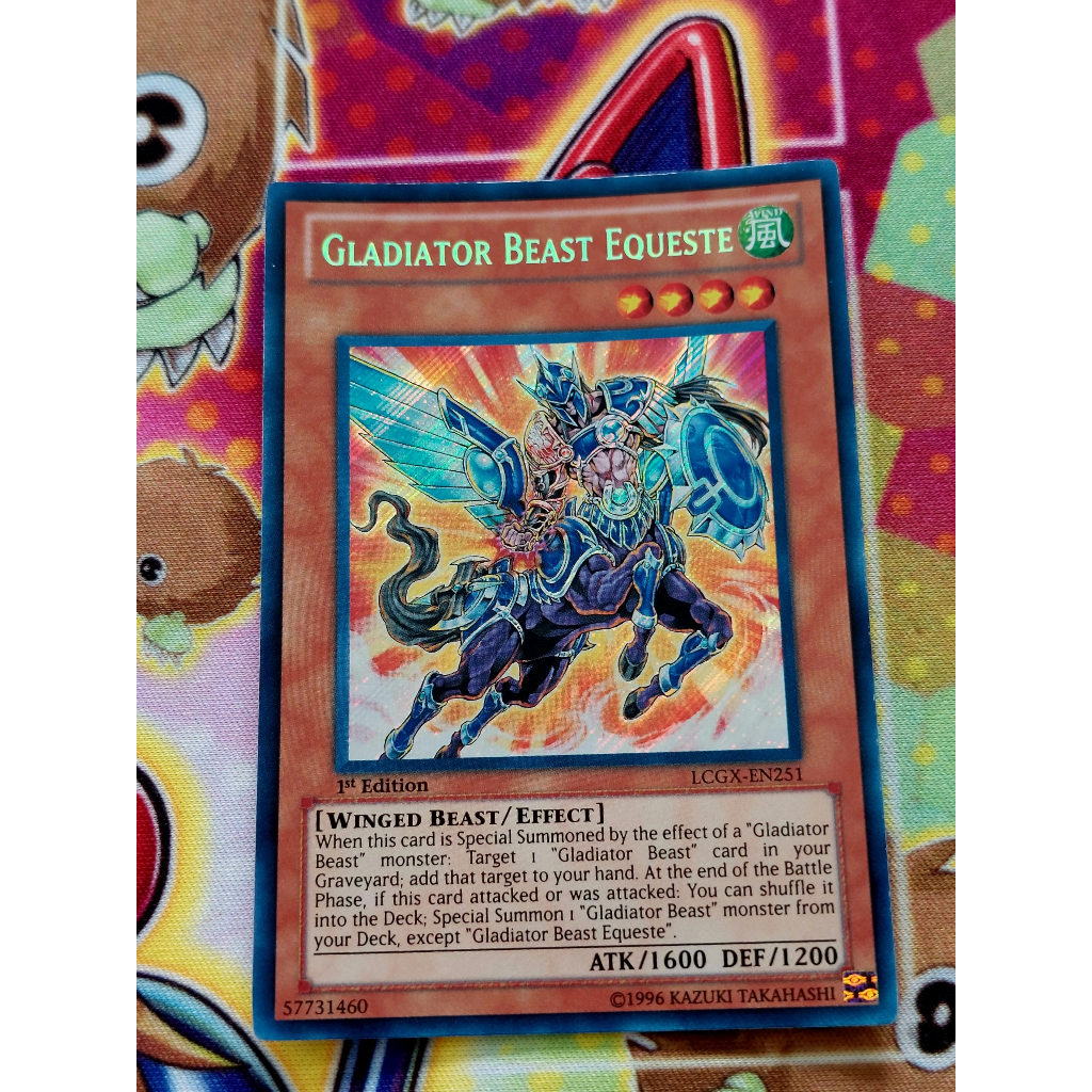 Thẻ Bài Yugioh Mint90 Monster Gladiator Beast Equeste - LCGX-EN251 - Secret