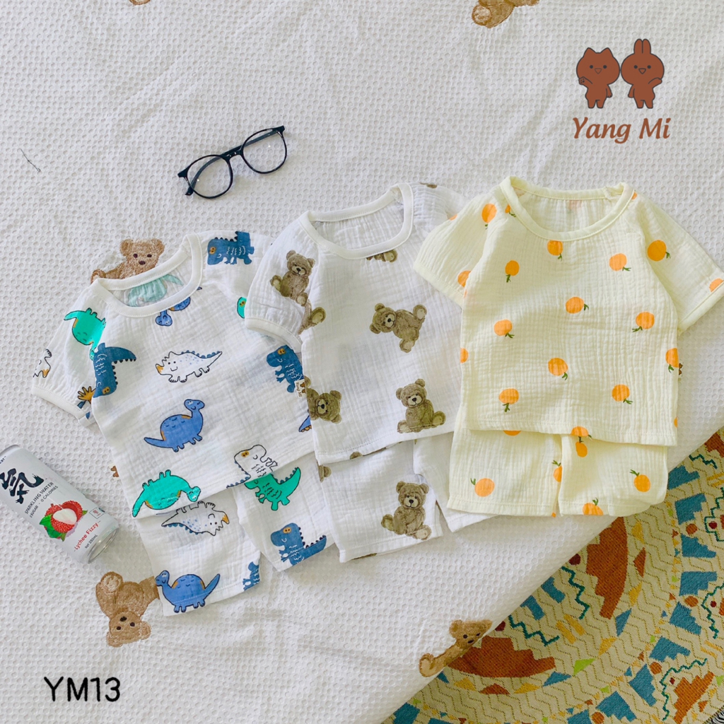 YM13 - Yang Mi Bộ Cộc Cổ Viền Muslin