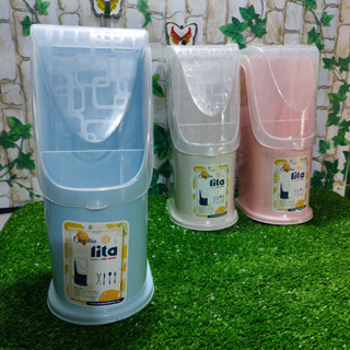🚀TBA SHOP🚀 Ống đựng đũa muỗng nhựa có nắp màu Pastel Hiệp Thành