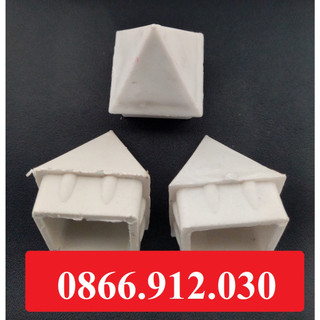 Bộ 10 chiếc mũ vuông 40X40 nắp chụp nhọn, mũ hàng rào, chụp lan can, chụp rào cổng, chông nhọn, chóp tam giác