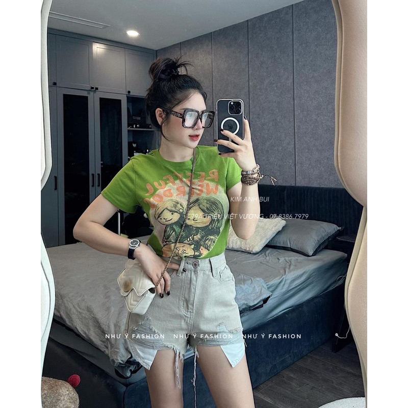 Quần đùi jean rách GZ