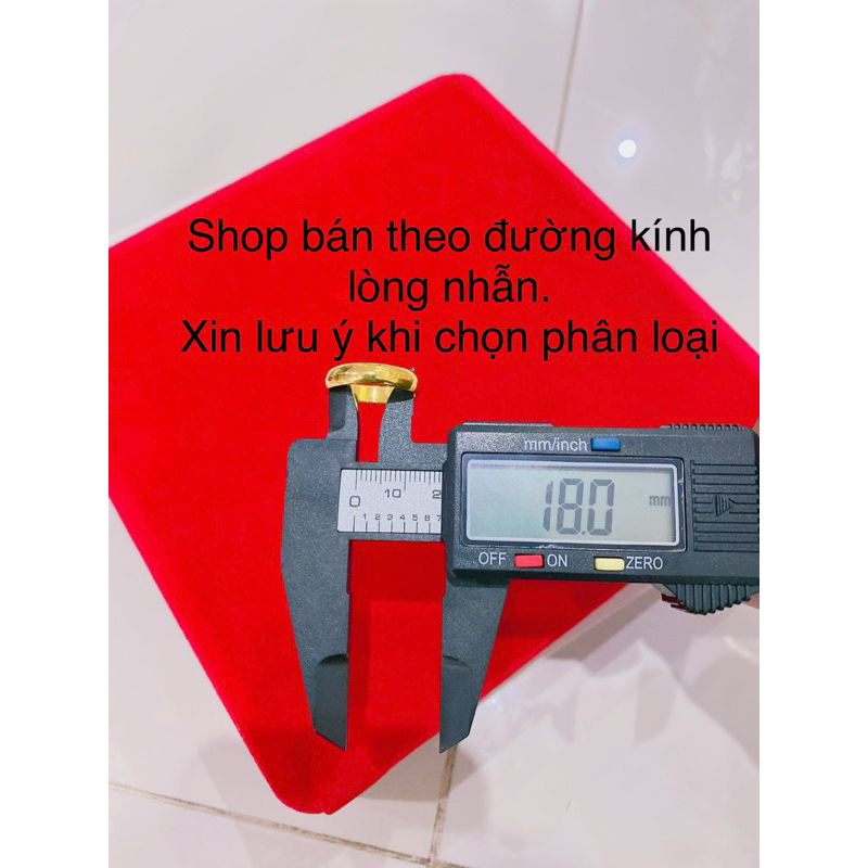 Nhẫn trơn mô phỏng nhẫn 5 phân xi 24k bền màu có đóng 9999