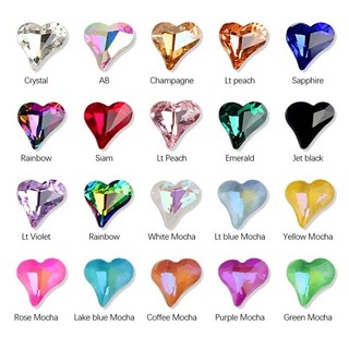 Đá khối hình trái tim size 8mm trang trí nail