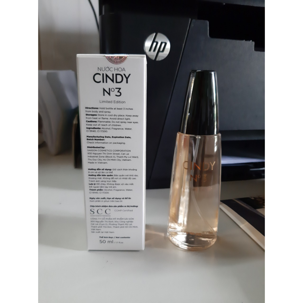 Nước hoa Cindy N3 Nắp Đen 50ml (chính hãng mẫu mới)