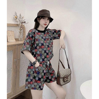 SET SHORT COTTON THÊU PHỐI 3D CAO CẤP