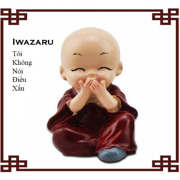 Bộ Tượng 4 Chú Tiểu Tứ Không Phong Thủy Mang Lại May Mắn, Bình Yên Để Bàn Làm Việc, Xe Hơi Trang Trí Đáng Yêu