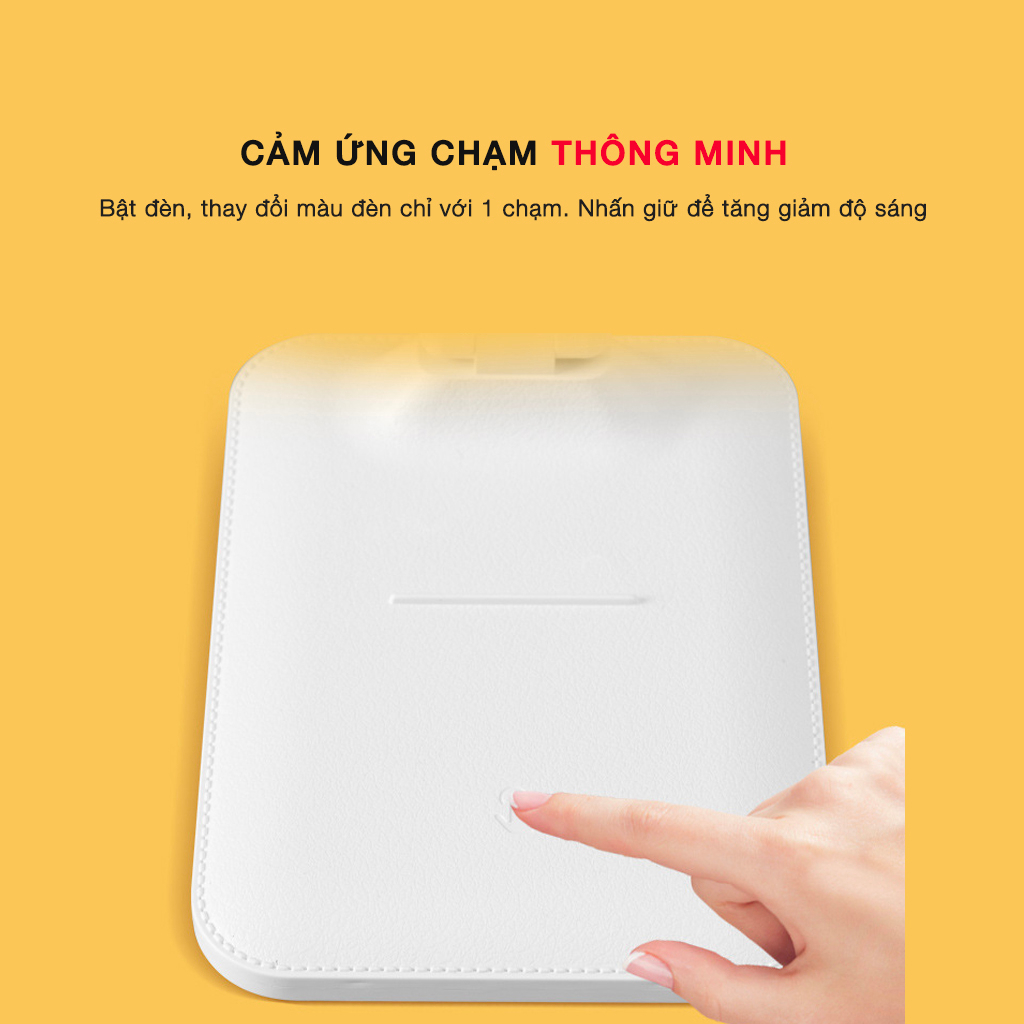 Đèn Học Led Chống Cận Yosunlix Đèn Học Để Bàn Cảm Ứng 3 Màu Ánh Sáng Đèn Học Để Bàn Có Pin Tích Điện Thông Minh