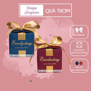 Hộp quà cưới - set 50 hộp hình vuông đã gồm nơ làm quà tặng đám cưới, quà sự kiện, quà doanh nghiệp - UNIQUE FRAGRANCE
