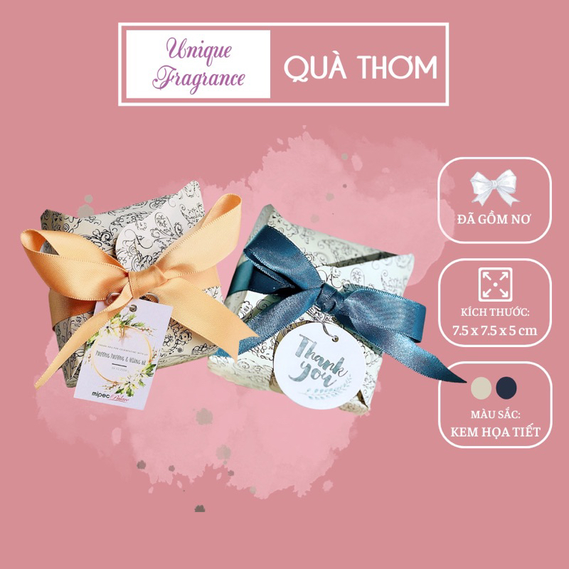Hộp quà nhỏ - 50 hộp tặng quà khách tới đám cưới - UNIQUE FRAGRANCE