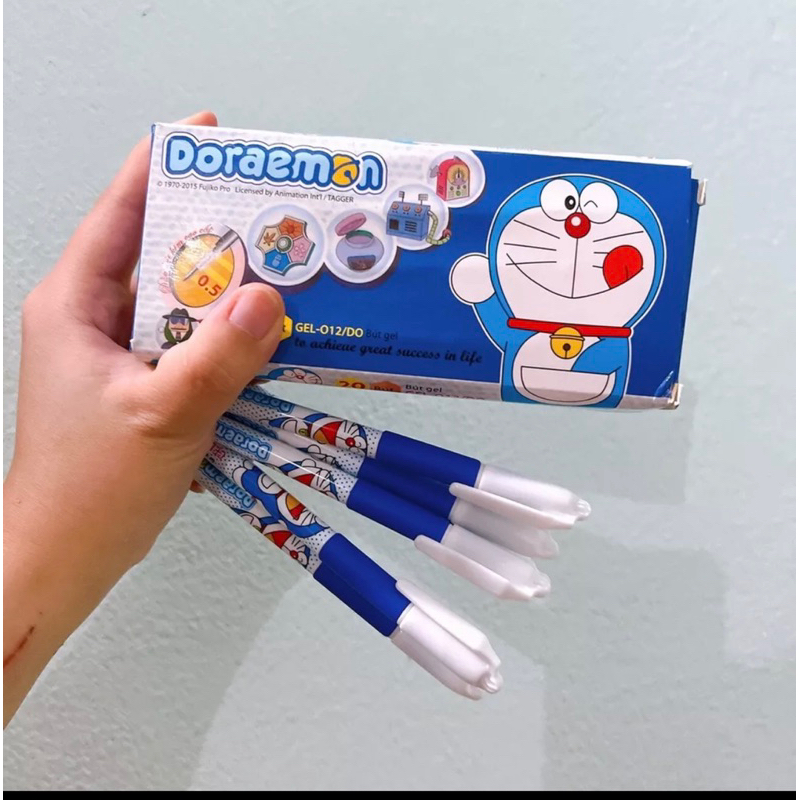 Hộp 20 Bút mực nước Thiên Long, bút bi nước Doremon loại đẹp