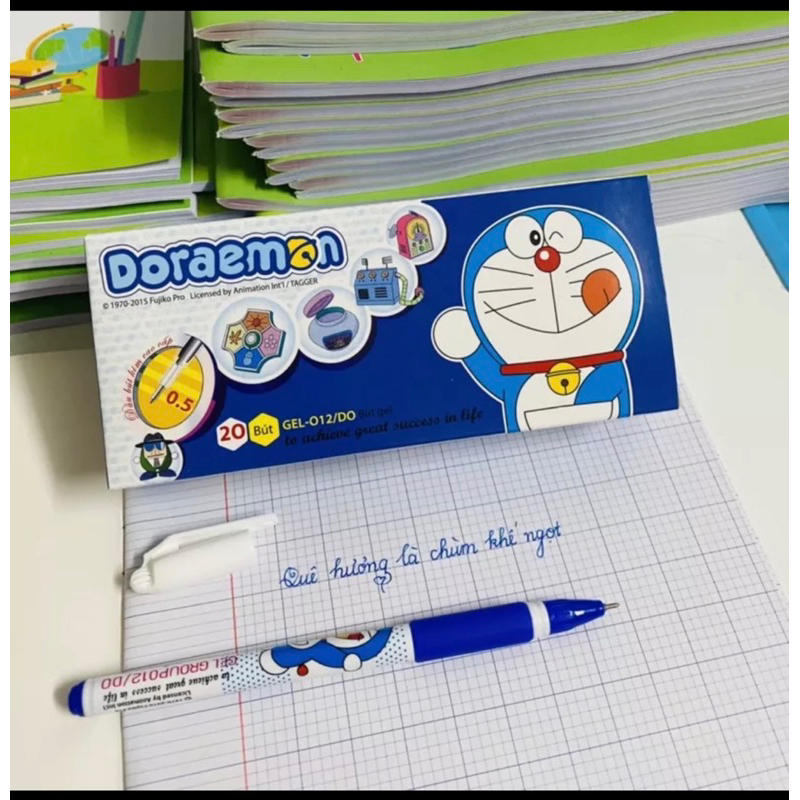 Hộp 20 Bút mực nước Thiên Long, bút bi nước Doremon loại đẹp