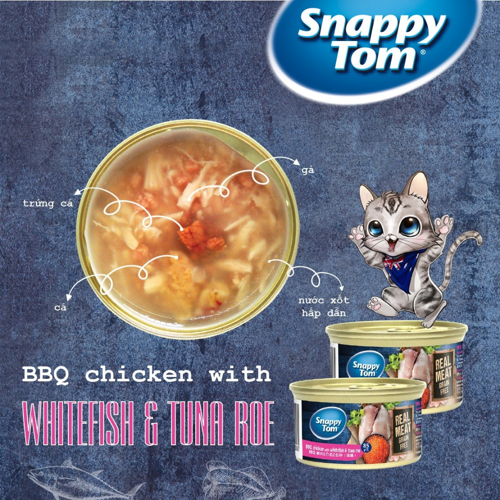 Snappy Tom Premium 85gr - Pate Cao Cấp Giành Cho Mèo Trưởng Thành & Mèo Con