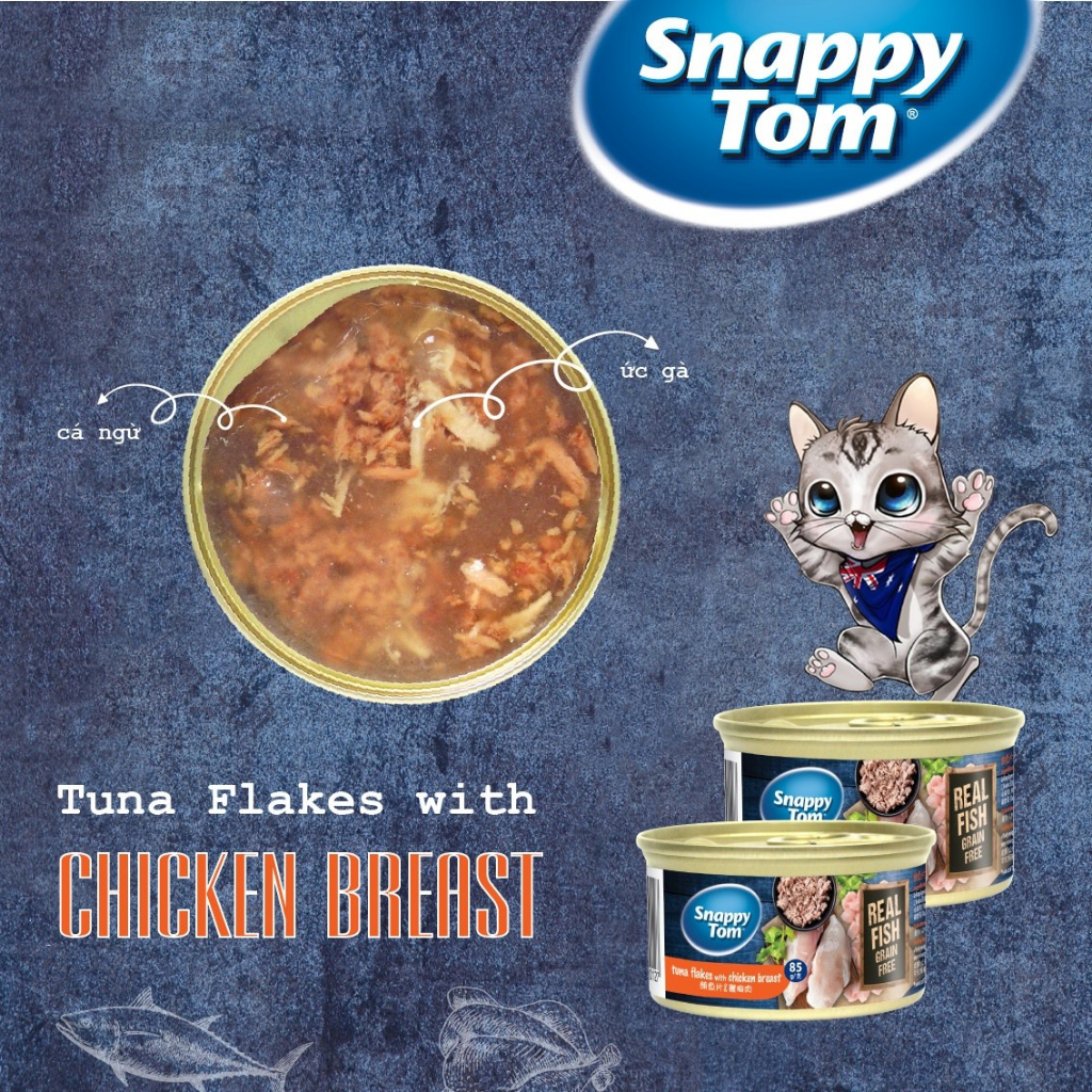 Snappy Tom Premium 85gr - Pate Cao Cấp Giành Cho Mèo Trưởng Thành & Mèo Con