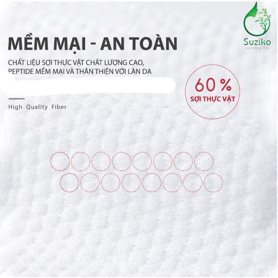 Khăn tắm viên nén du lịch cotton kích thước 70x140 Suziko K06