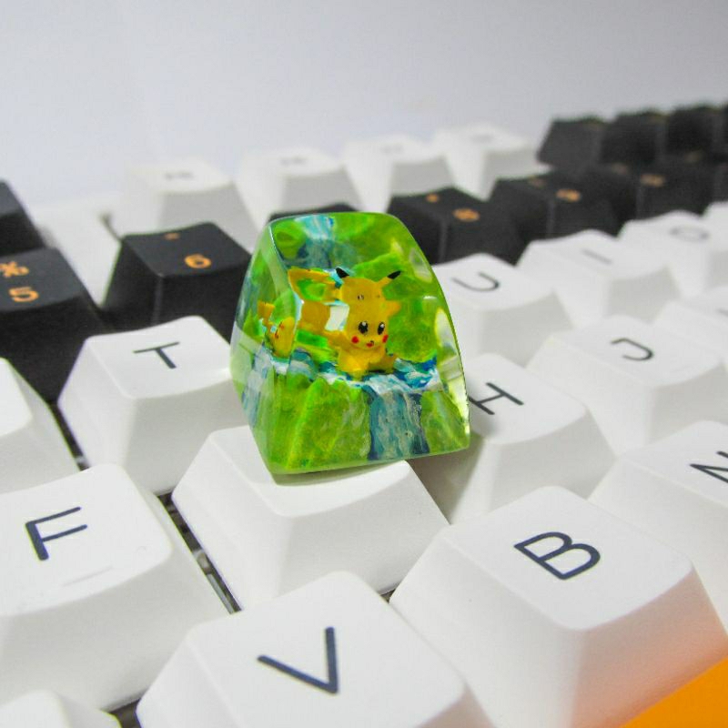 Keycap pikachu - keycap pokemon artisan - keycap resin bàn phím cơ