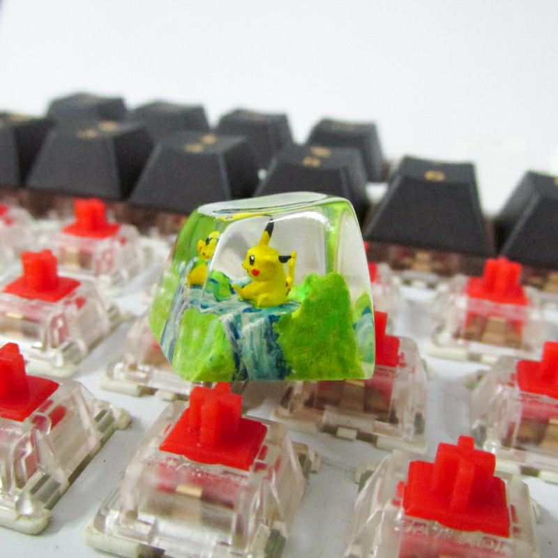 Keycap pikachu - keycap pokemon artisan - keycap resin bàn phím cơ
