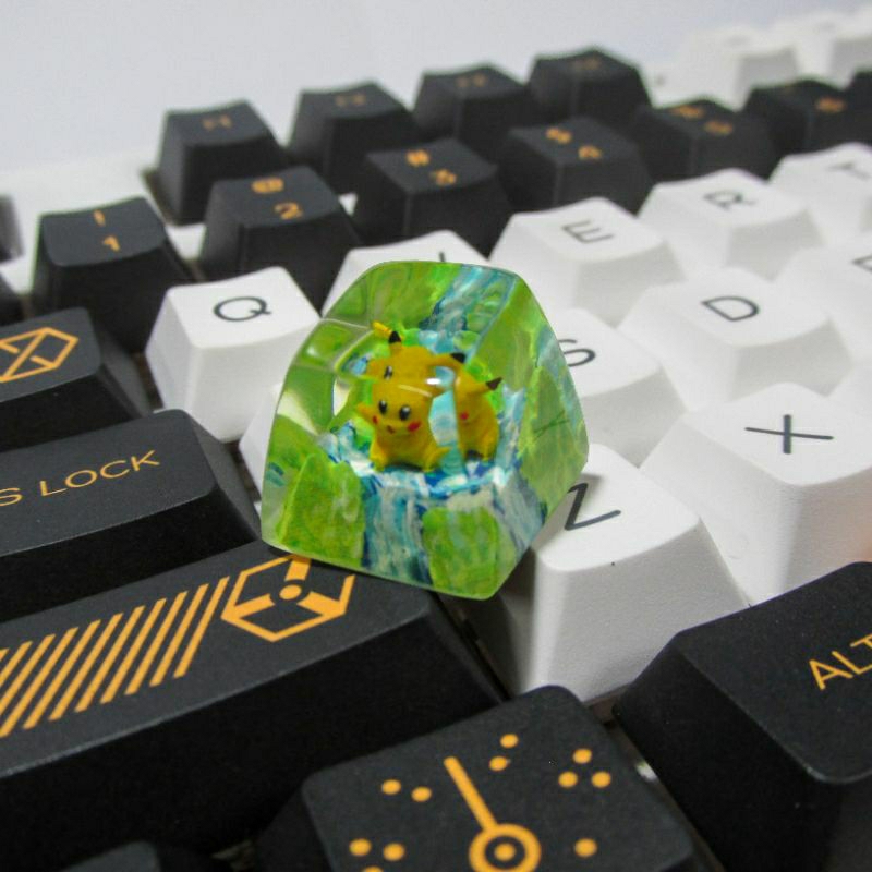 Keycap pikachu - keycap pokemon artisan - keycap resin bàn phím cơ