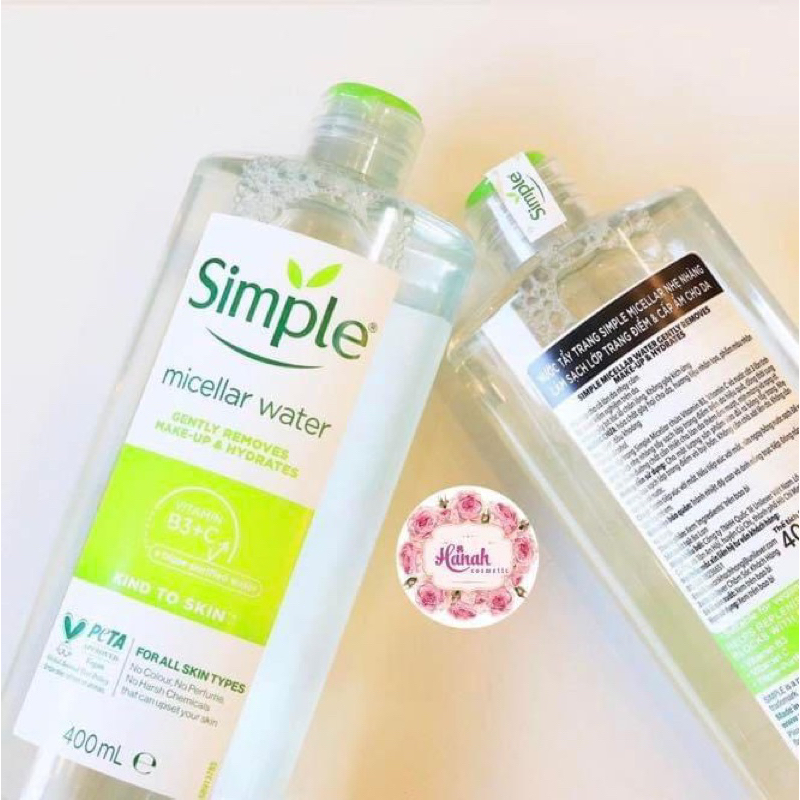 NƯỚC TẨY TRANG SIMPLE KIND TO SKIN MICELLAR CLEANSING WATER 200ML MẪU MỚI